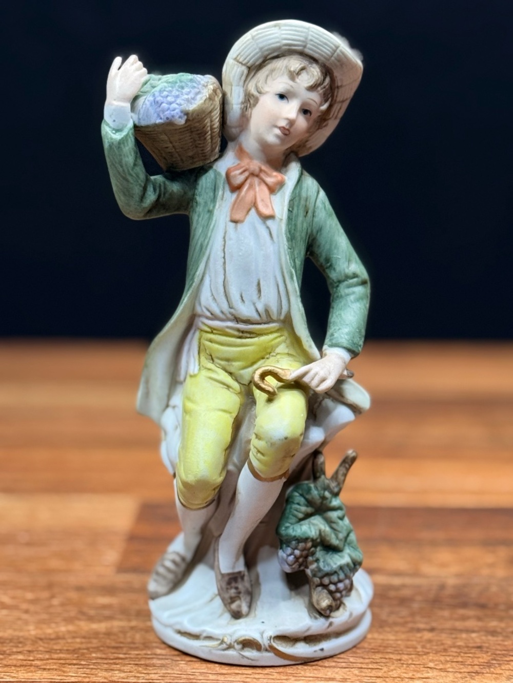 HOMCO Man with Basket of Grapes Figurine